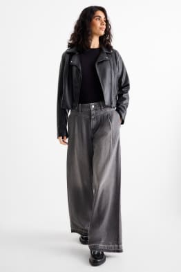 Wide leg jeans - talie medie
