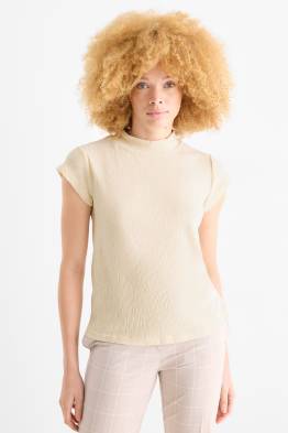 Tricou din catifea - regular fit - structurat