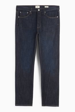 Regular jeans cu fentă cu nasturi