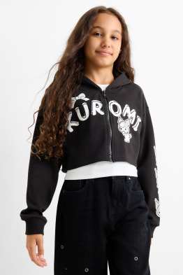 Kuromi - set - hanorac cu fermoar cu glugă și top - 2 piese