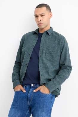 Cămașă din flanel - regular fit - guler Kent