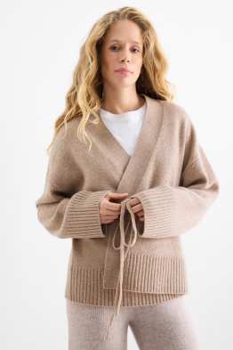 Gilet en maille avec teneur en cachemire - laine mélangée
