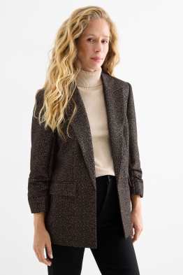 Blazer office - regular fit - imprimeu de leopard
