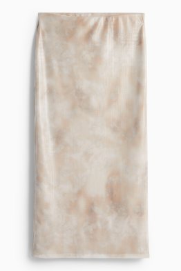 Sukně ze síťovaného materiálu - se vzorem