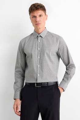 Cămașă office - regular fit - guler Kent - ușor de călcat - cu model