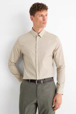 Cămașă office - slim fit - guler Kent - cu model