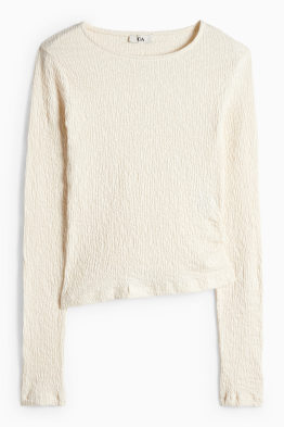 Long sleeve top - slim fit - texture