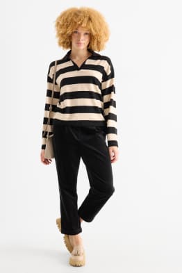 Cordhose - High Waist - Tapered Fit - LYCRA®