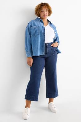Wide leg jeans - talie înaltă