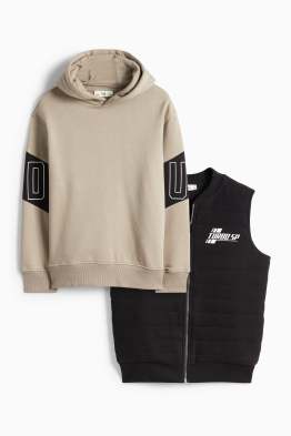 Set - hanorac și vestă matlasată - 2 piese