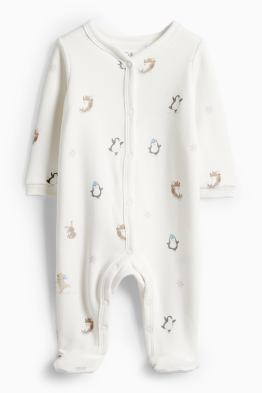 Pinguin, ursuleți și iepurași - pijama salopetă bebeluși