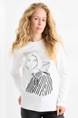 Tricou cu mânecă lungă - regular fit - aspect lucios