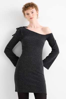 Áčkové šaty - žebrované