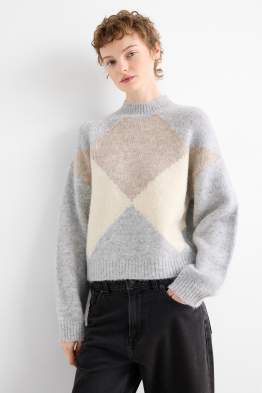 Svetr - kostkovaný