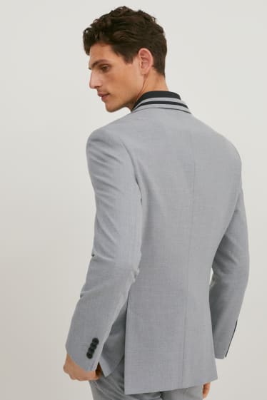 Bărbați - Sacou modular - slim fit - Flex - LYCRA® - gri deschis melanj