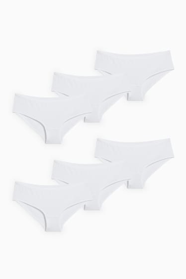 Femei - Multipack 6 buc. - hipster - LYCRA® - alb