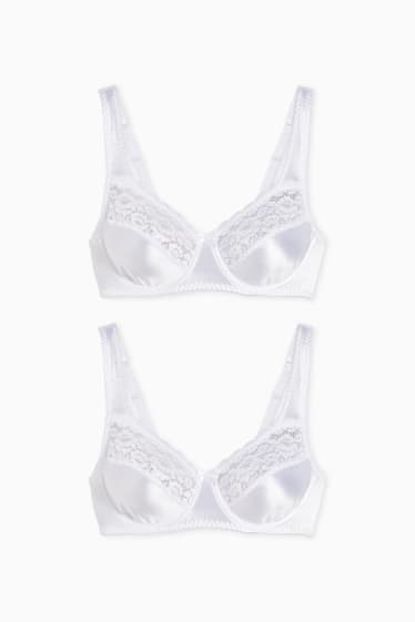 Women - Multipack of 2 - underwire bra - LYCRA® - white