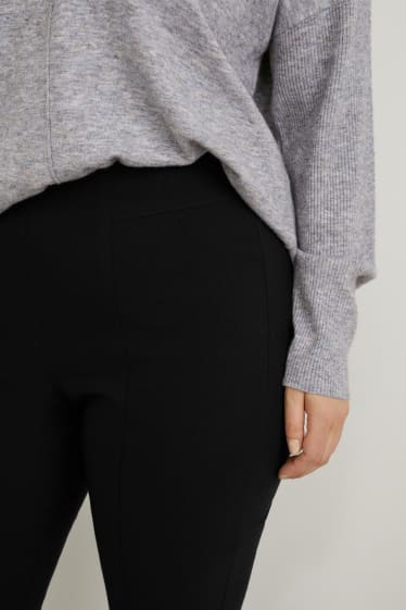 Femei - Pantaloni de stofă - talie înaltă - LYCRA® - negru