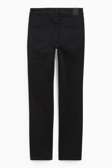 Dámské - Straight jeans - mid waist - LYCRA® - černá