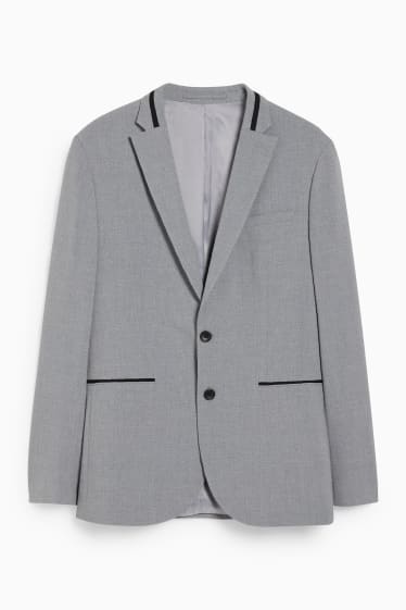 Bărbați - Sacou modular - slim fit - Flex - LYCRA® - gri deschis melanj