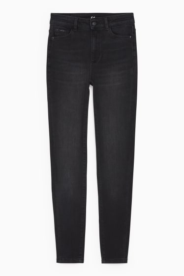 Femei - Skinny jeans - talie înaltă - LYCRA® - denim-gri