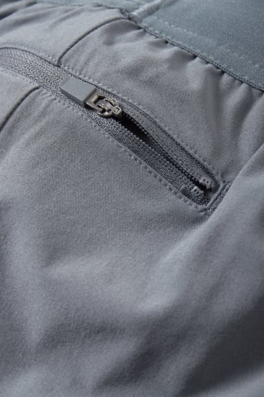 Bărbați - Pantaloni scurți funcționali - 4 Way Stretch - aspect 2 în 1 - gri