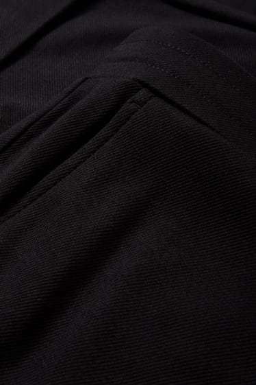 Femei - Pantaloni de stofă - talie medie - tapered fit - negru