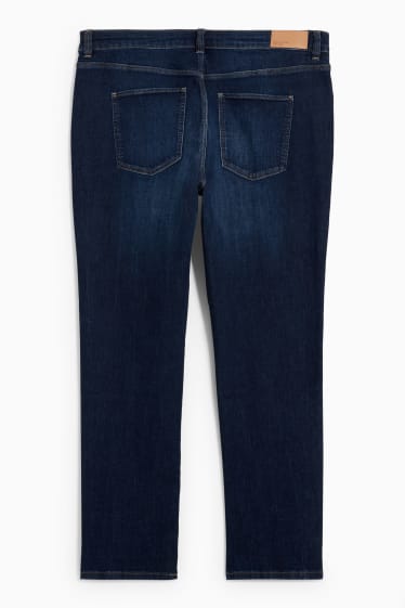 Femei - Straight jeans - talie medie - LYCRA® - denim-albastru