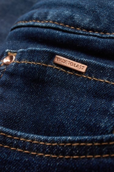 Femei - Straight jeans - talie medie - LYCRA® - denim-albastru