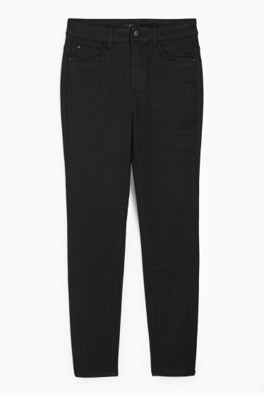 Femei - Straight jeans - talie înaltă - negru