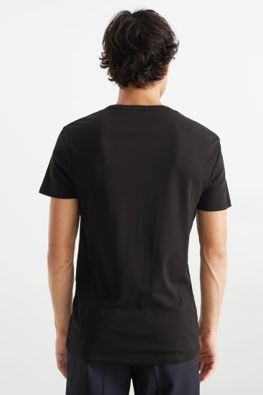 Bărbați - Tricou - slim fit - negru