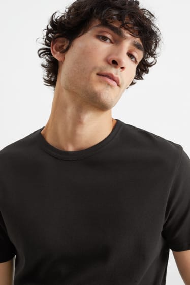 Bărbați - Tricou - slim fit - negru
