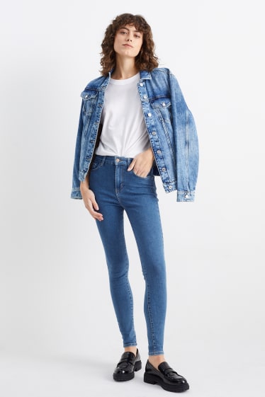 Women - Jegging jeans - high waist - blue denim