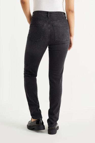 Femei - Slim jeans - talie înaltă - LYCRA® - denim-gri închis