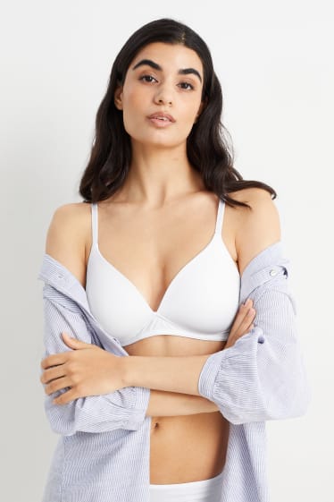 Femei - Multipack 2 buc. - sutien fără armătură - vătuit - LYCRA® - alb