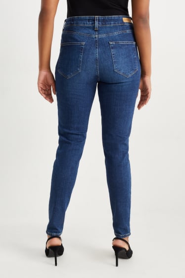 Femei - Skinny jeans - talie înaltă - denim-albastru