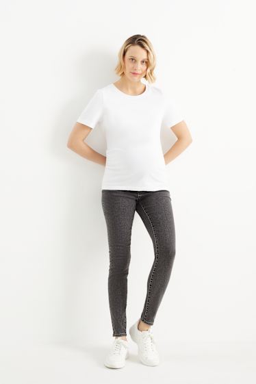 Femei - Jeans gravide - jegging jeans - denim-gri