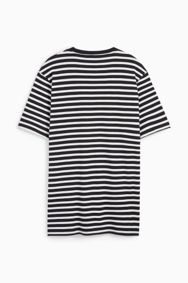 Bărbați - Tricou - cu dungi - albastru închis / alb-crem