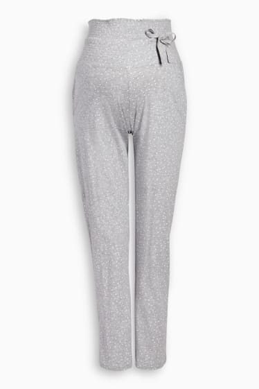 Femei - Pantaloni de pijama gravide - cu buline - gri