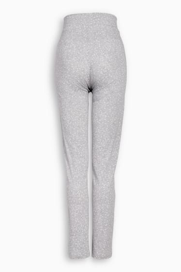 Femei - Pantaloni de pijama gravide - cu buline - gri
