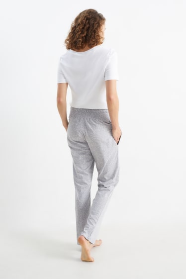 Femei - Pantaloni de pijama gravide - cu buline - gri