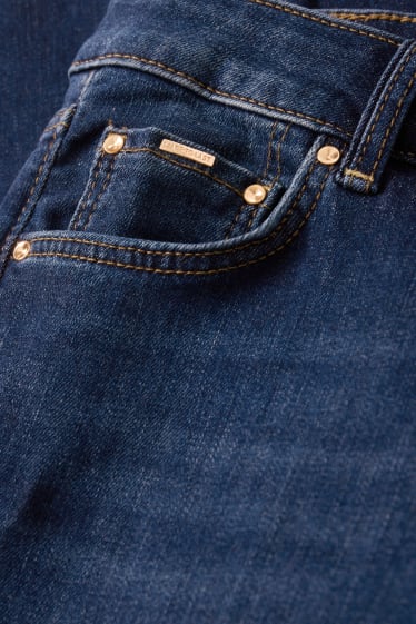 Femei - Straight jeans - talie medie - LYCRA® - denim-albastru