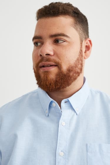 Bărbați - Cămașă Oxford - regular fit - guler cu nasturi - albastru deschis