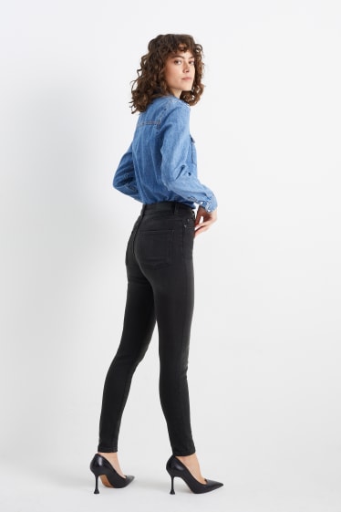 Femei - Skinny jeans - talie înaltă - LYCRA® - denim-gri