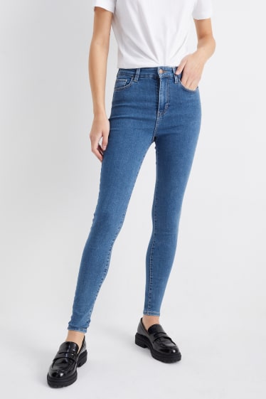 Women - Jegging jeans - high waist - blue denim