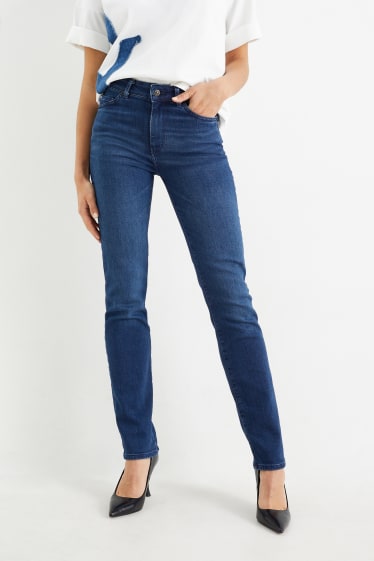 Femei - Premium Denim by C&A - straight jeans - talie medie - LYCRA® - denim-albastru închis