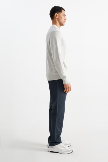 Bărbați - Pantaloni - regular fit - gri închis