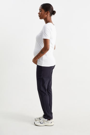 Femei - Chino gravide cu curea - slim fit - albastru închis