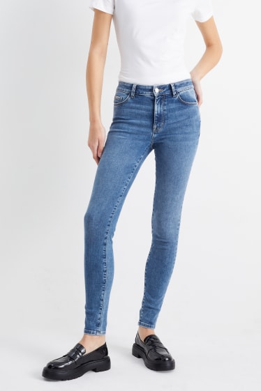 Dámské - Skinny jeans - mid waist - tvarující džíny - LYCRA® - džíny - modré