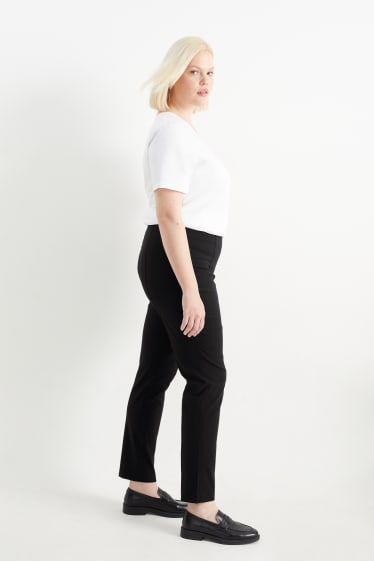 Femei - Pantaloni de stofă - talie înaltă - LYCRA® - negru